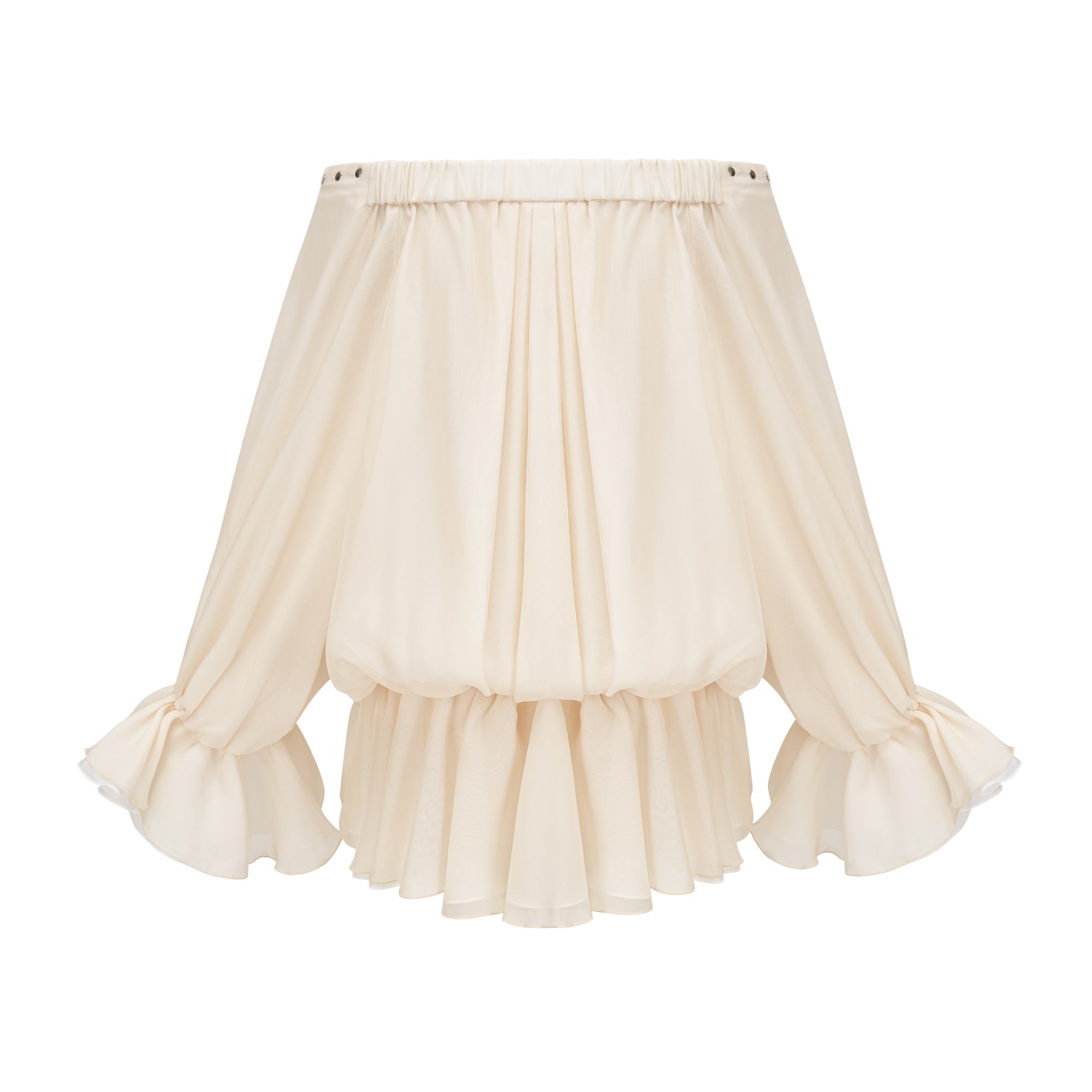 Lisette off-shoulder chiffon mini dress