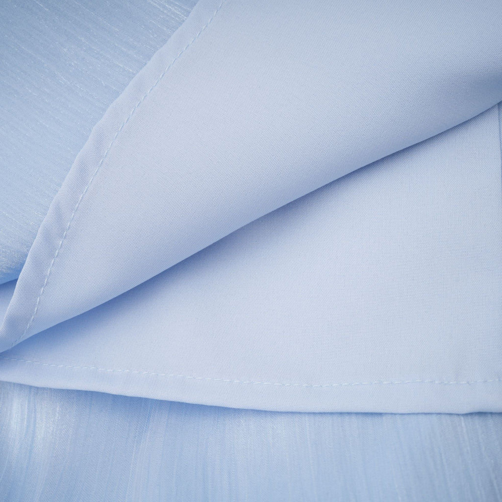 Térébenthine Blue Glossy Gathered Maxi Dress