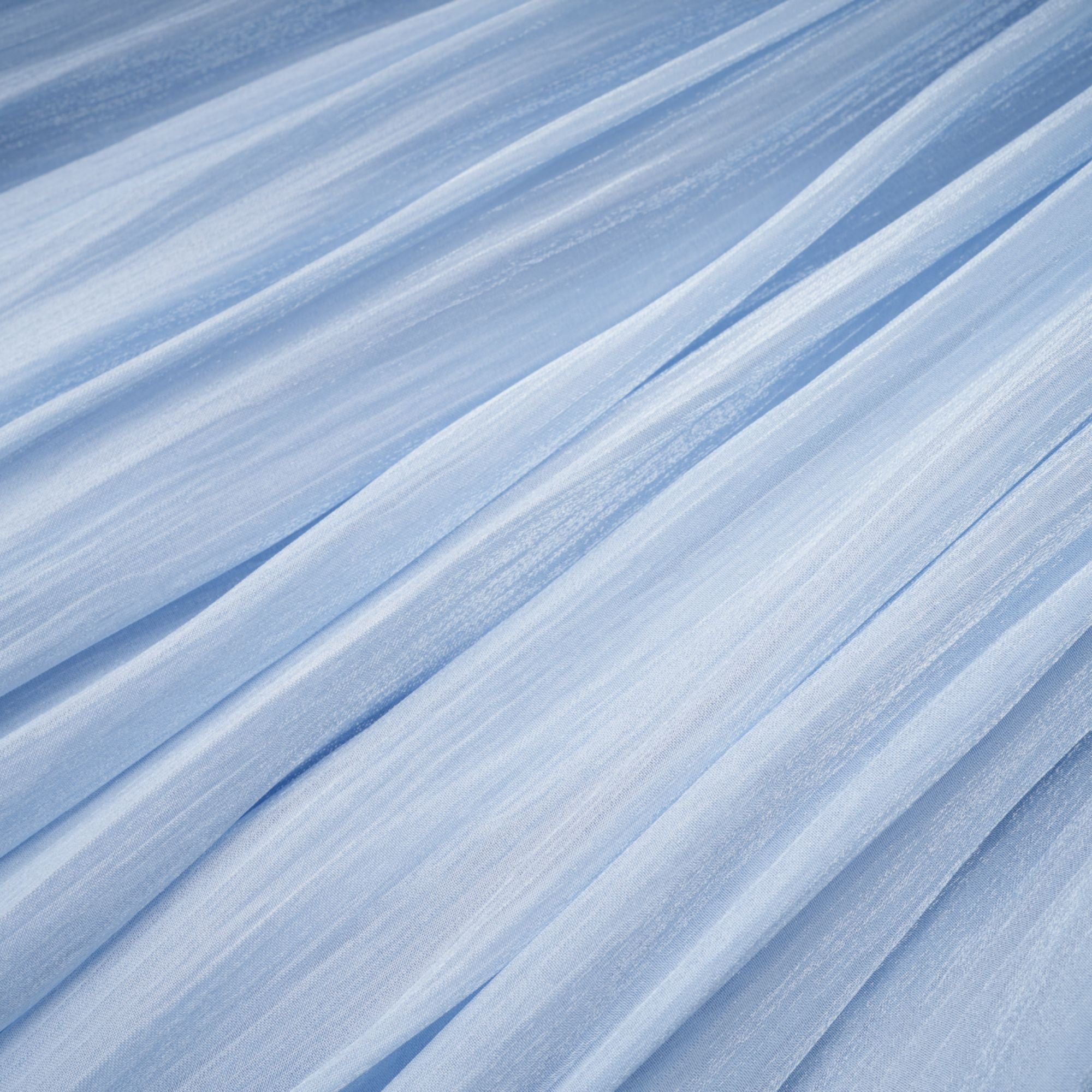 Térébenthine Blue Glossy Gathered Maxi Dress