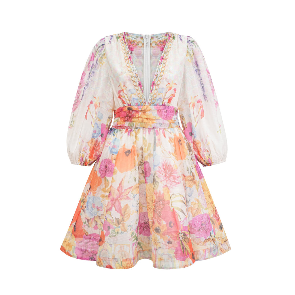 Robe courte à imprimé floral Axelle