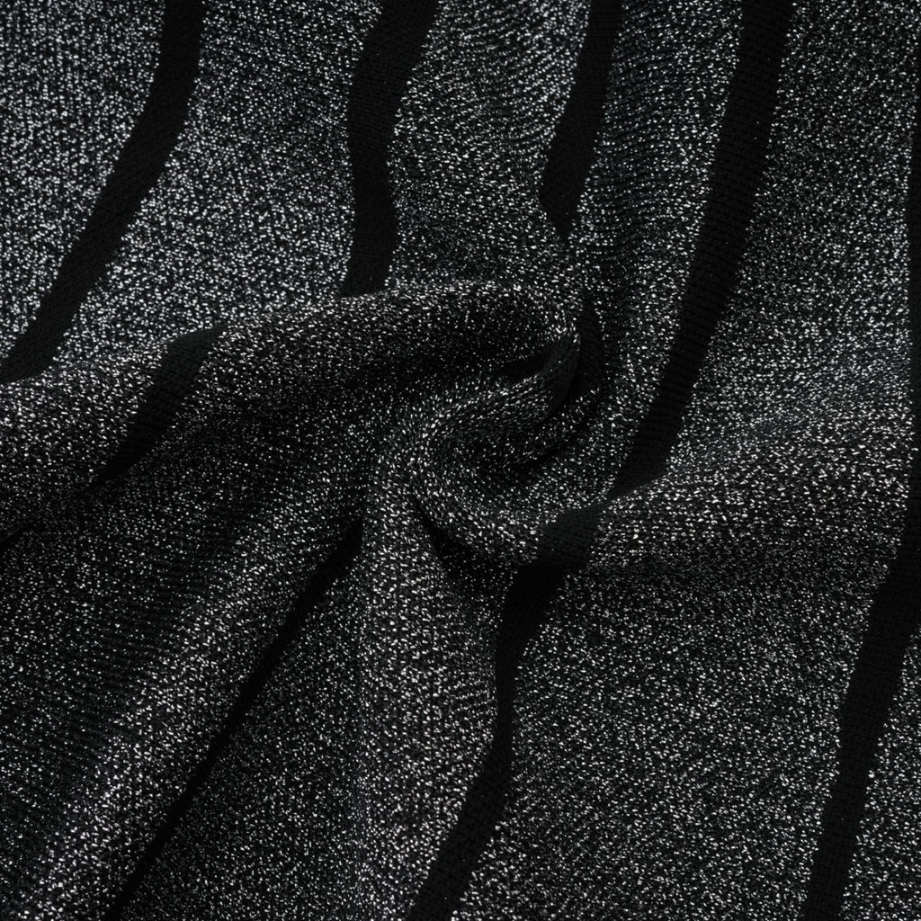 Anouk svart glittrig utsvängd miniklänning