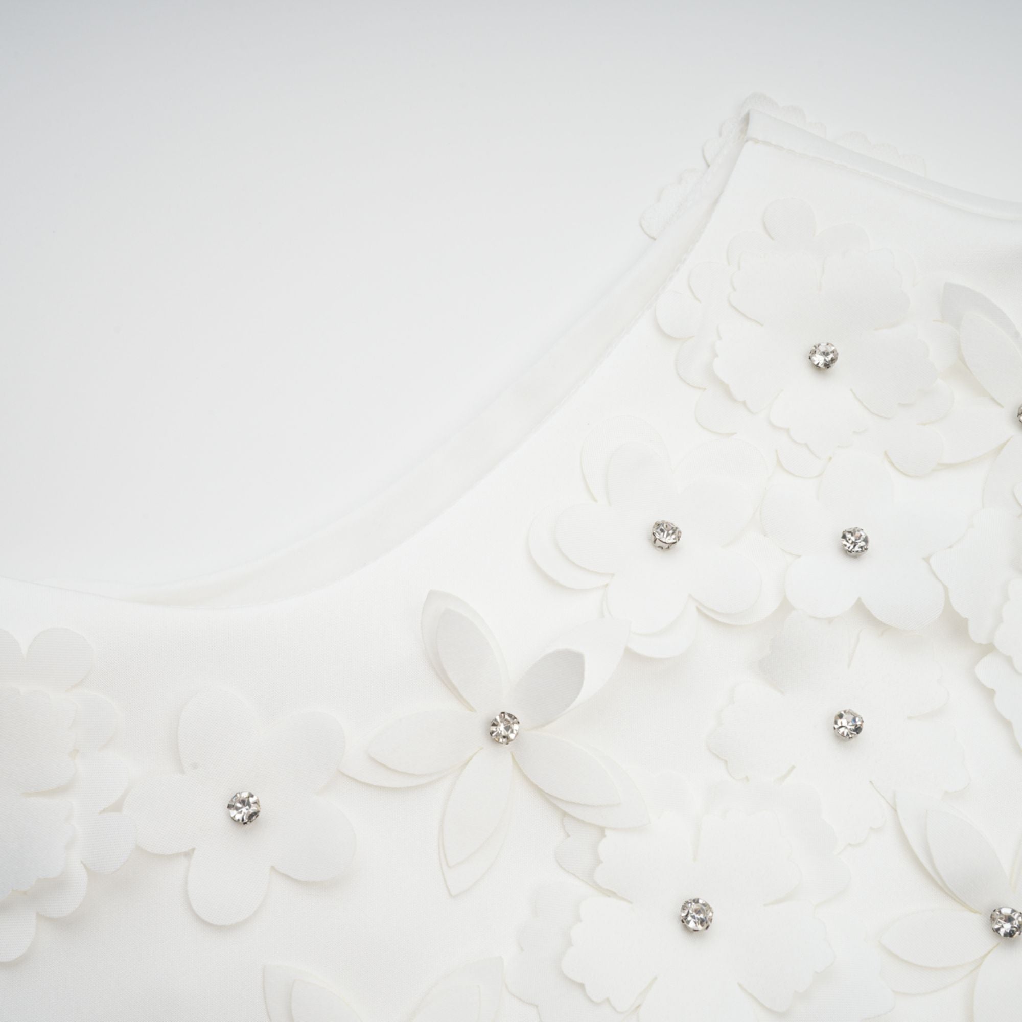 Genevieve faux-flower mini dress