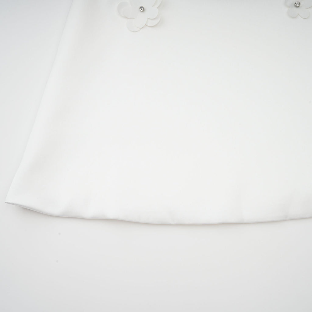 Genevieve faux-flower mini dress