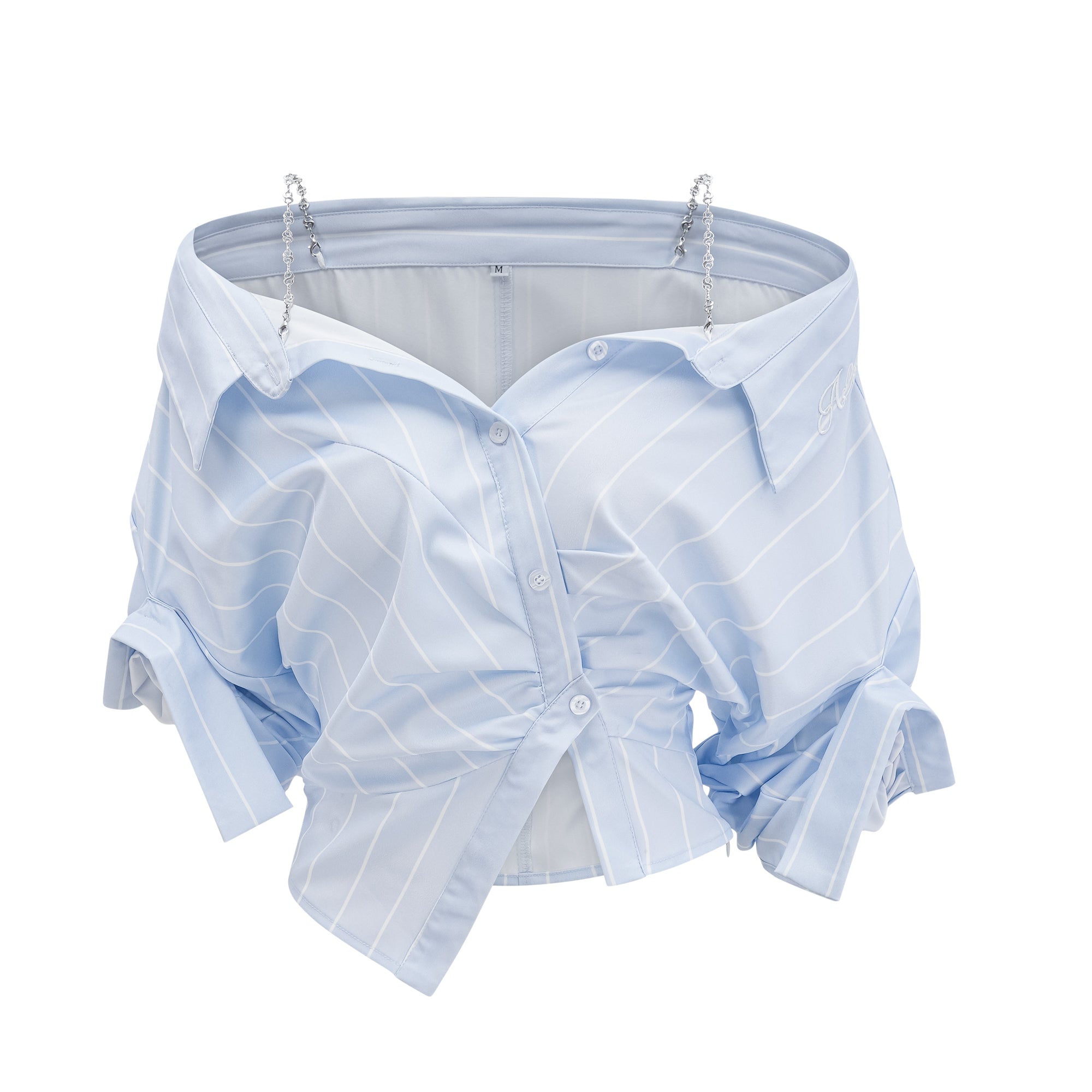 Hélène striped off-shoulder blouse