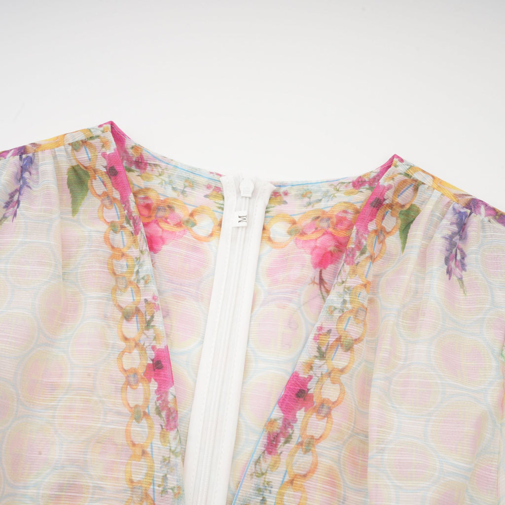 Robe courte à imprimé floral Axelle