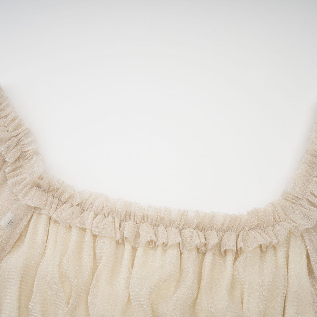 Camille pleated shirred metallic midi dress