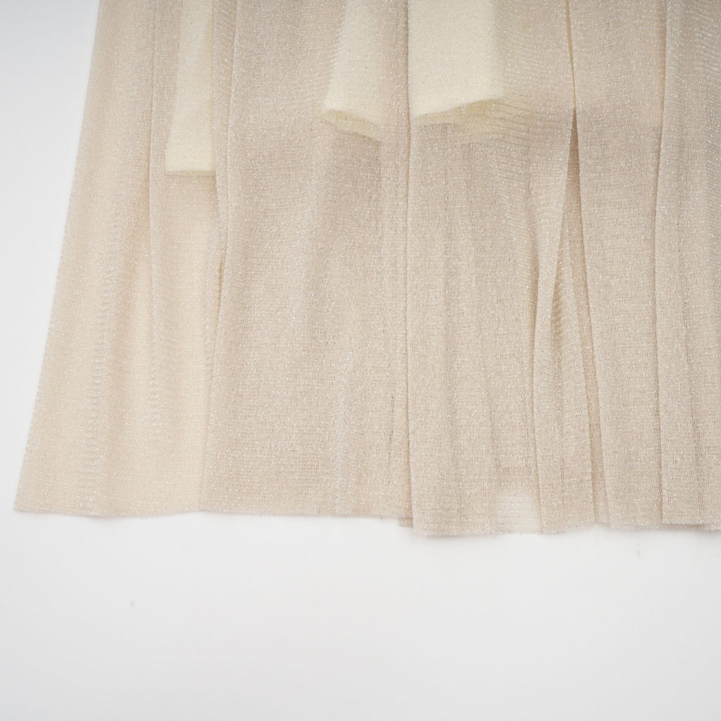 Camille pleated shirred metallic midi dress