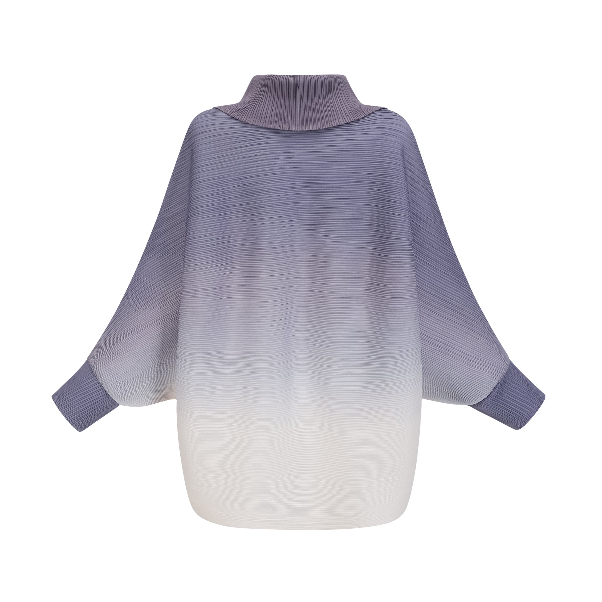 Agathe lila, gradientfärgad, rynkig blus och byxor i matchande set