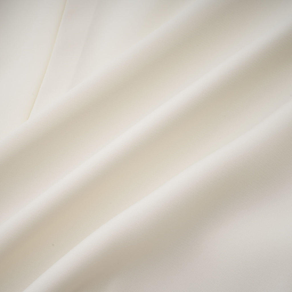 Blanche White Embellished Pleated Two-Piece Jacket and Dress Set