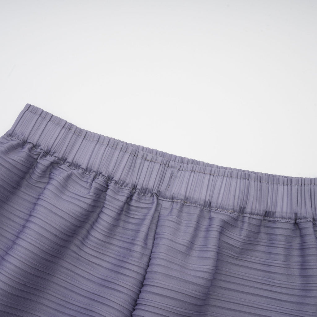 Agathe lila, gradientfärgad, rynkig blus och byxor i matchande set