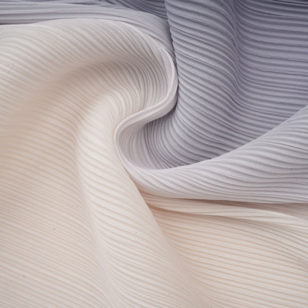 Agathe lila, gradientfärgad, rynkig blus och byxor i matchande set