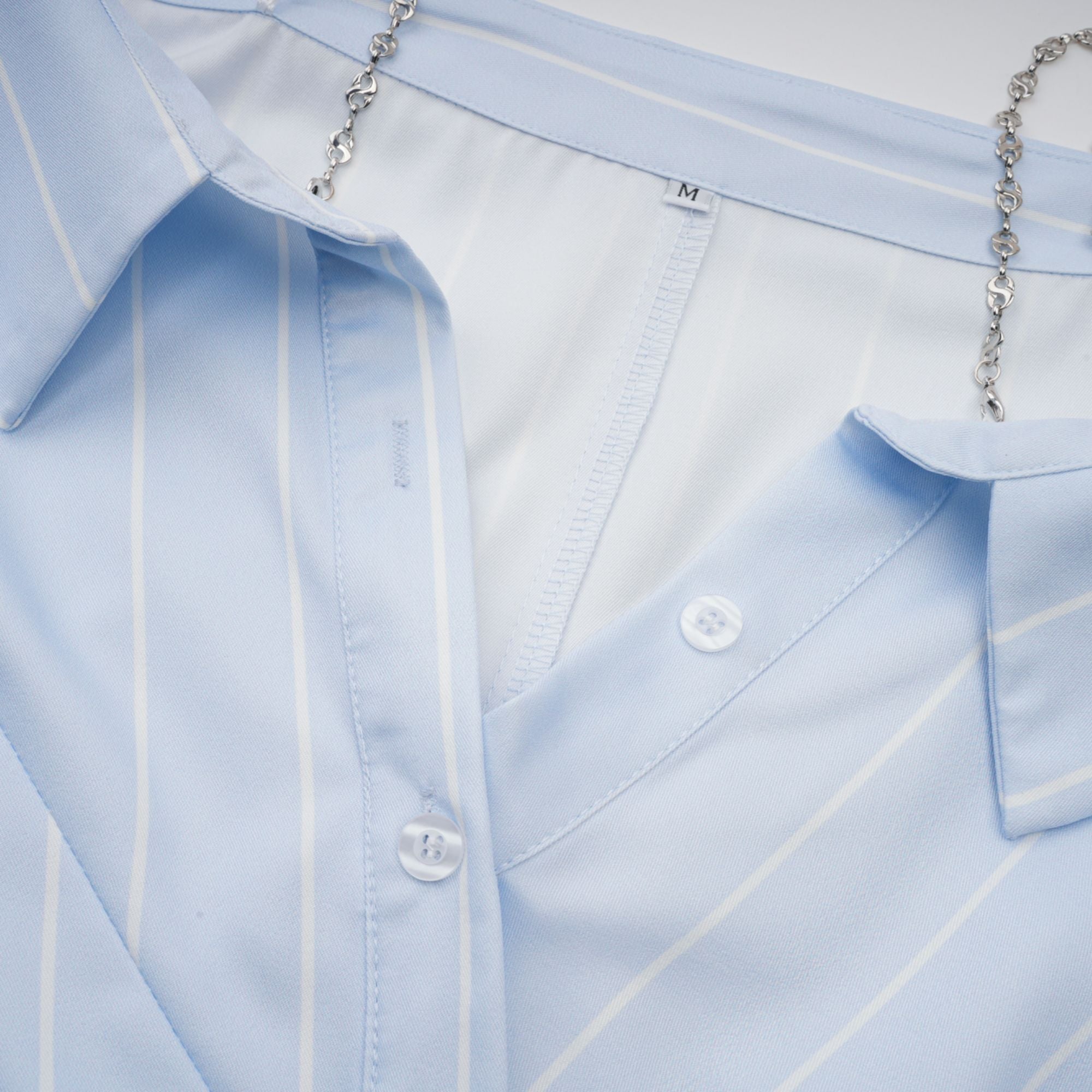 Hélène randig blus med bara axlar