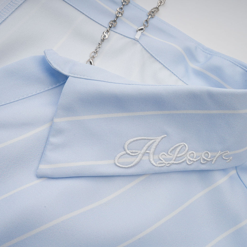 Hélène randig blus med bara axlar