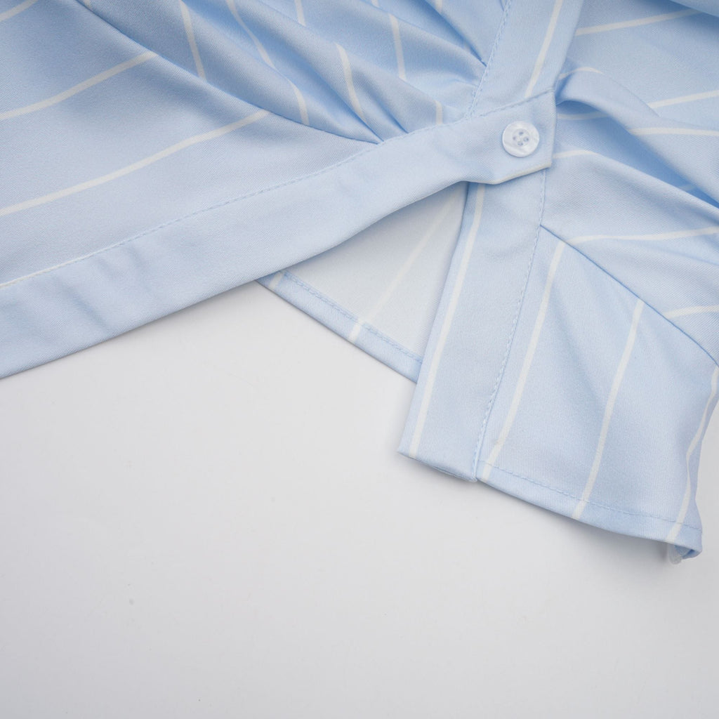 Hélène randig blus med bara axlar