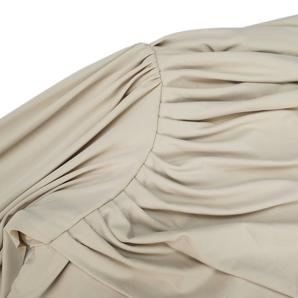 Gaëlle Neutrals Ribbon-design Draped Maxi Dress