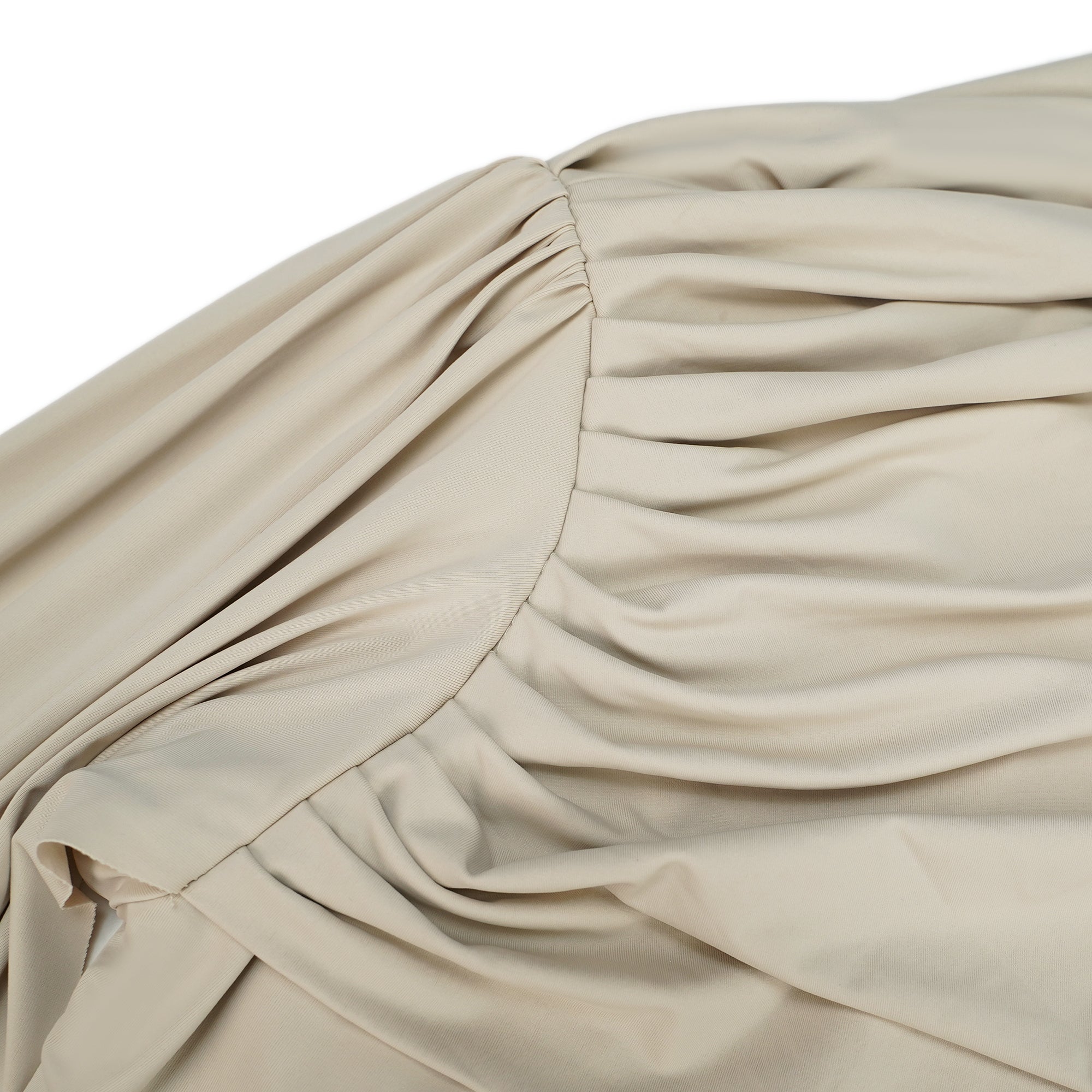 Gaëlle Neutrals Ribbon-design Draped Maxi Dress