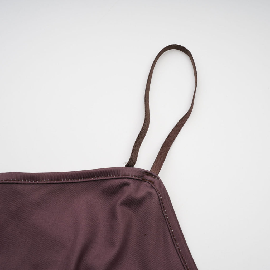 Sylvie brown chantilly-lace flared midi dress