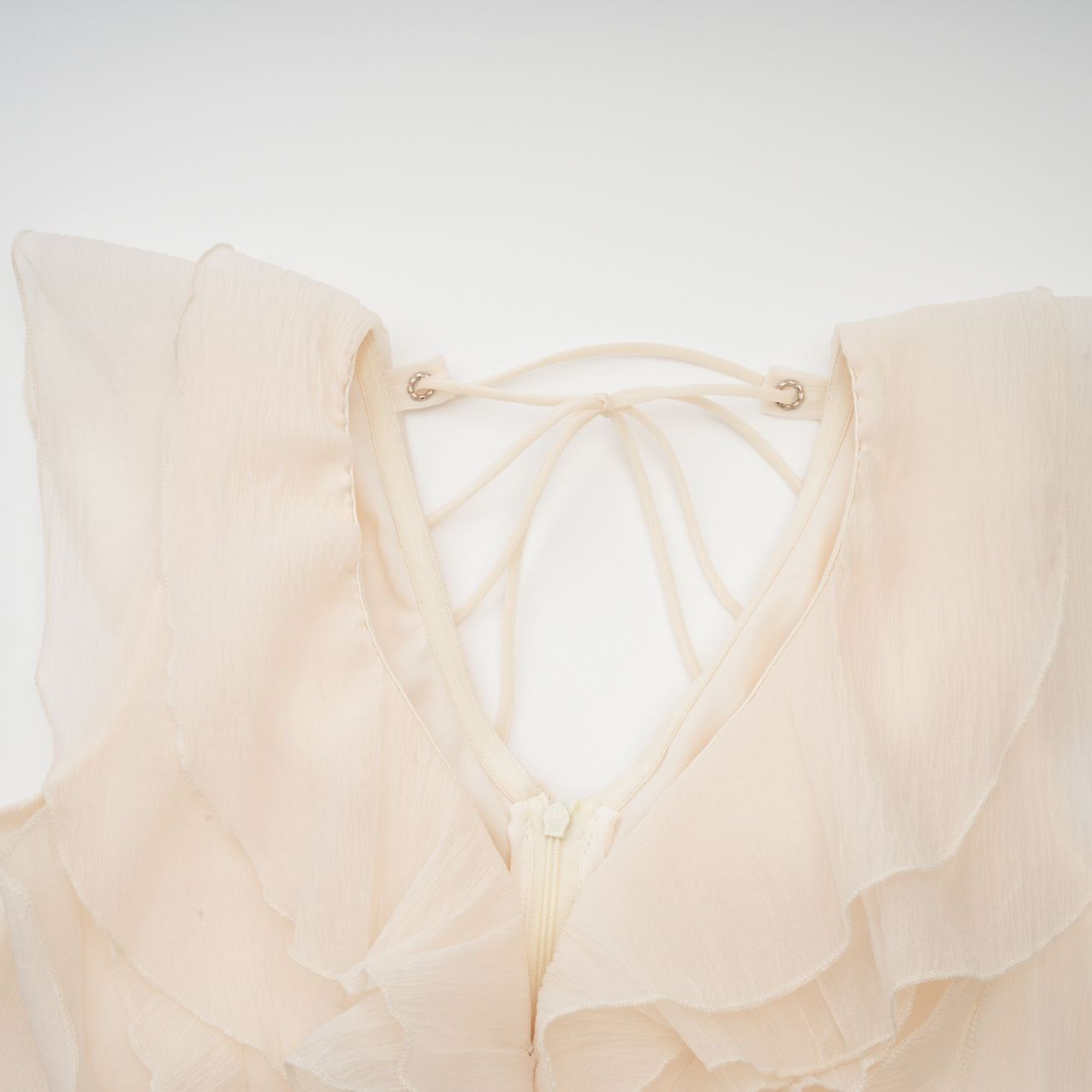 Hélène faux-flower layered ruffled mini dress