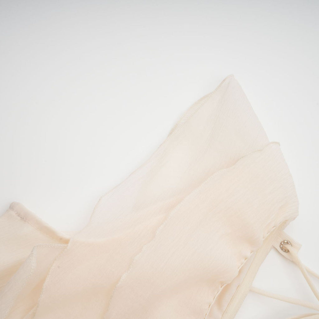 Hélène faux-flower layered ruffled mini dress