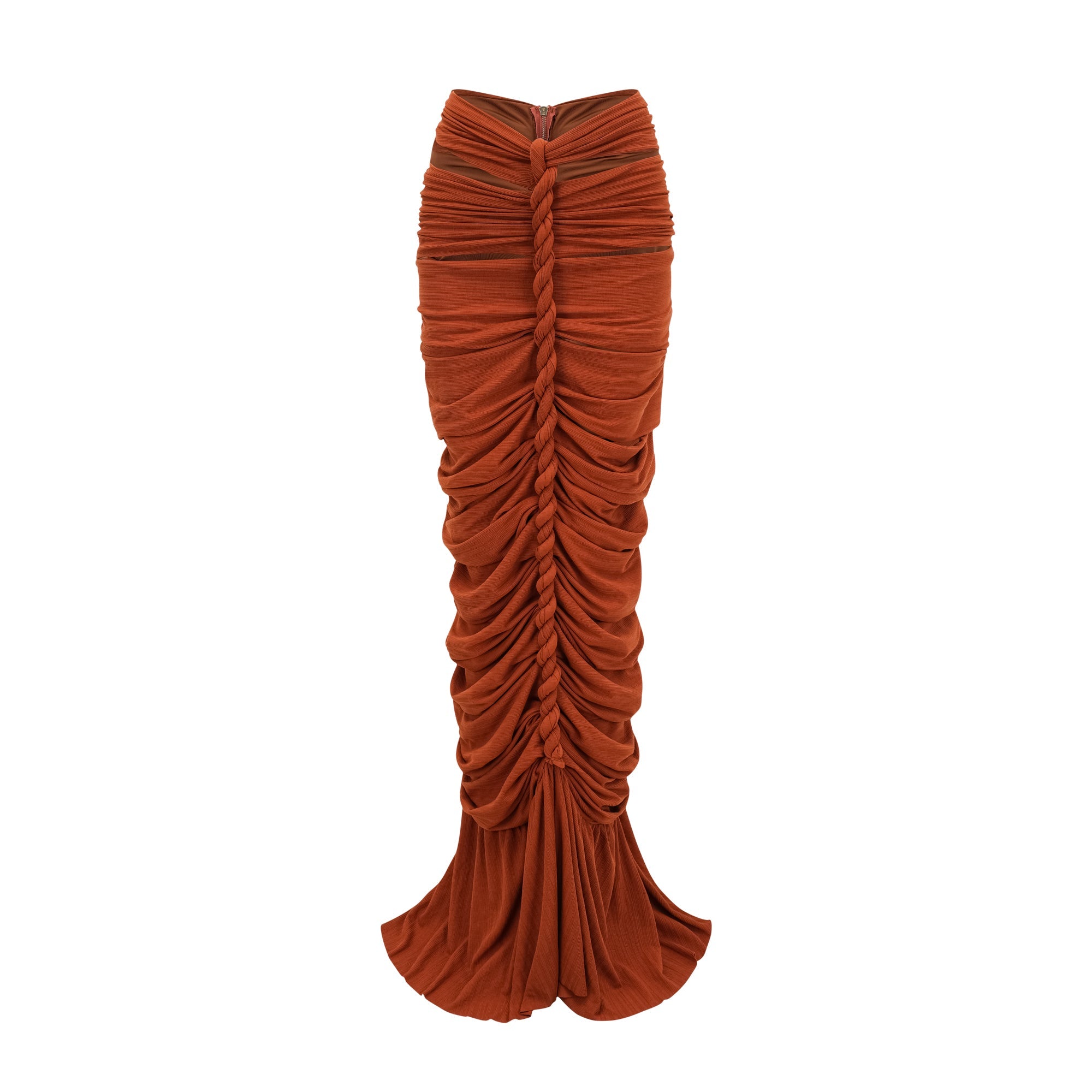 Célestine brunt matchande set med vriden utskuren topp och kjol