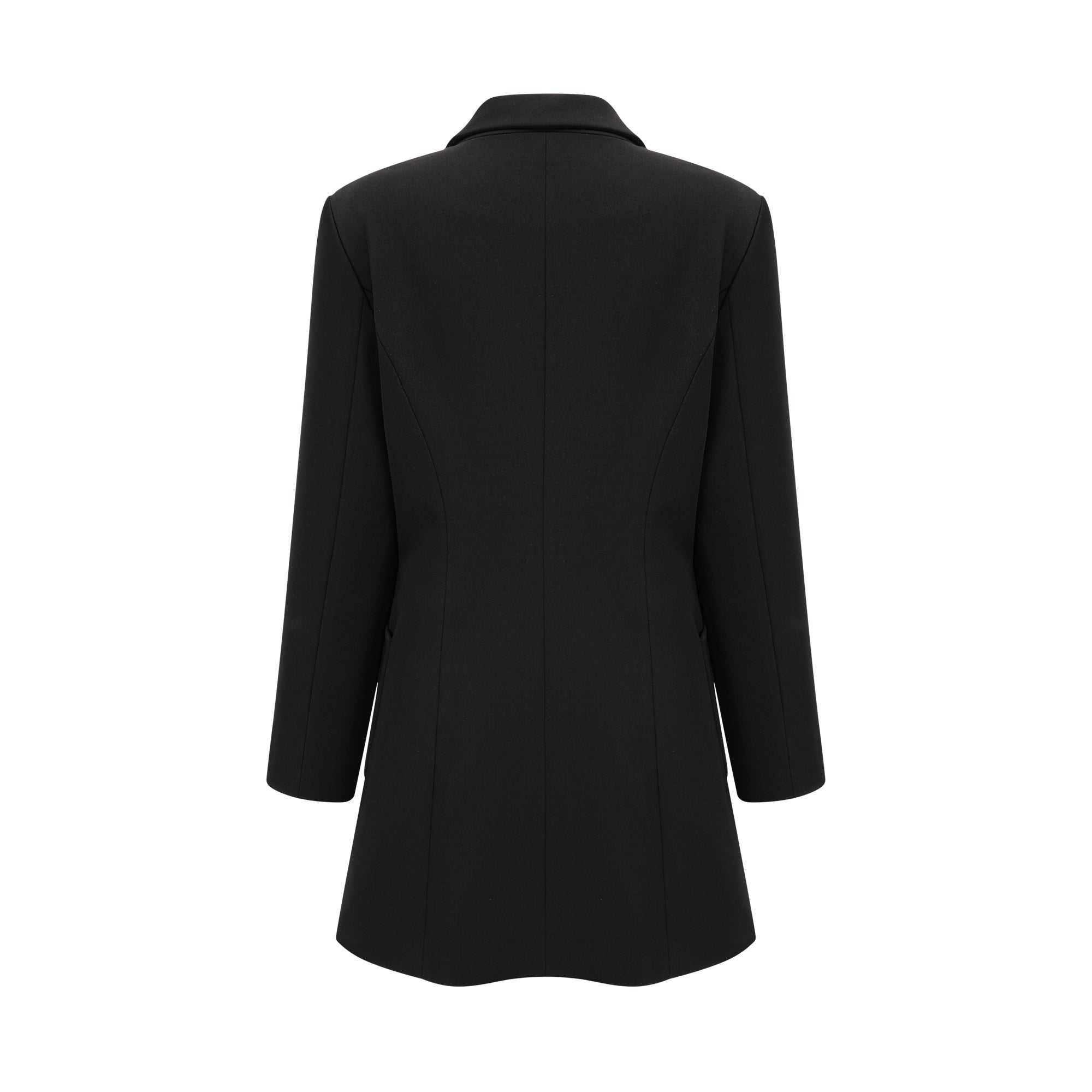 Robe blazer noire à simple boutonnage Aurore