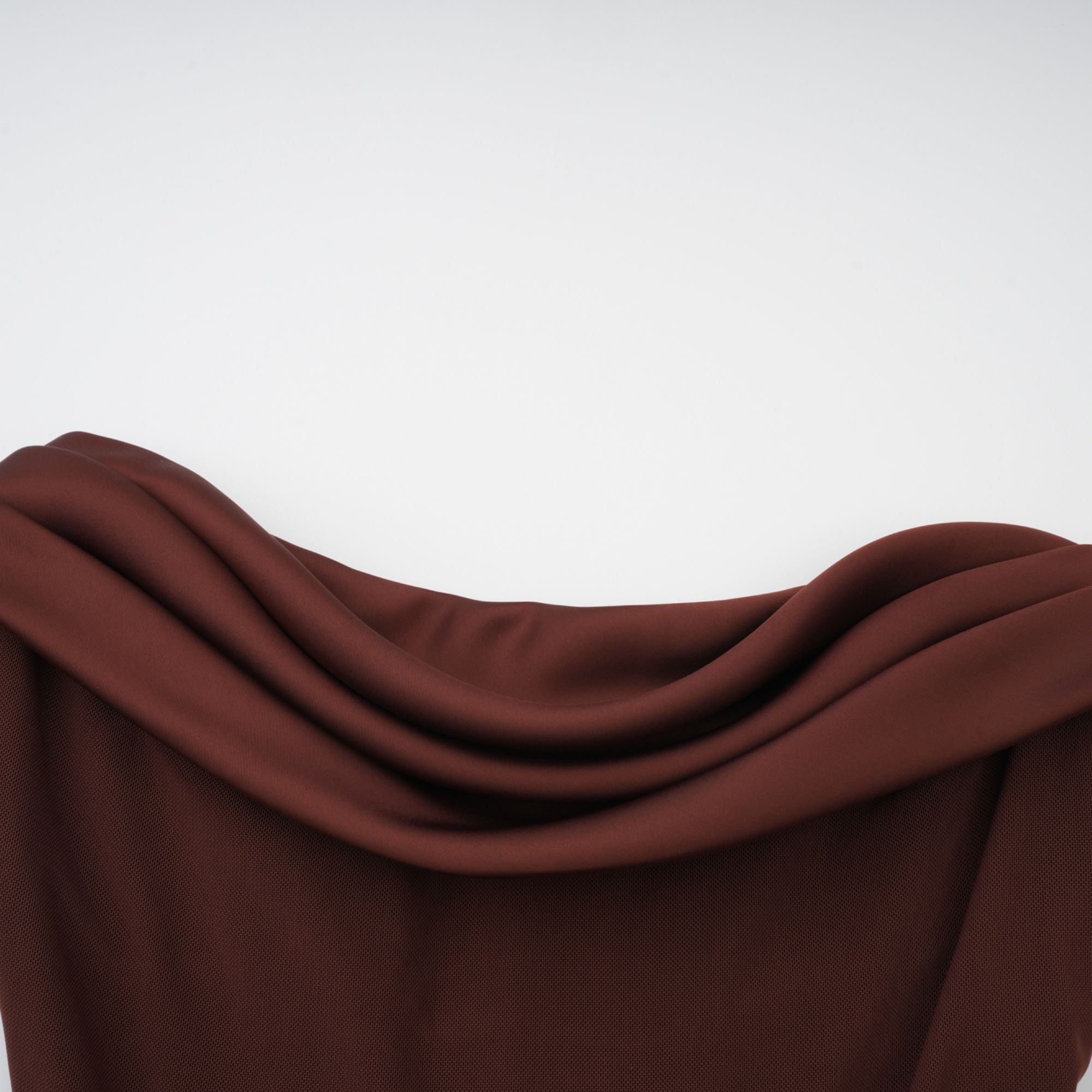 Vedette Brun Rynkad Korsett Maxiklänning (Utan Handskar)