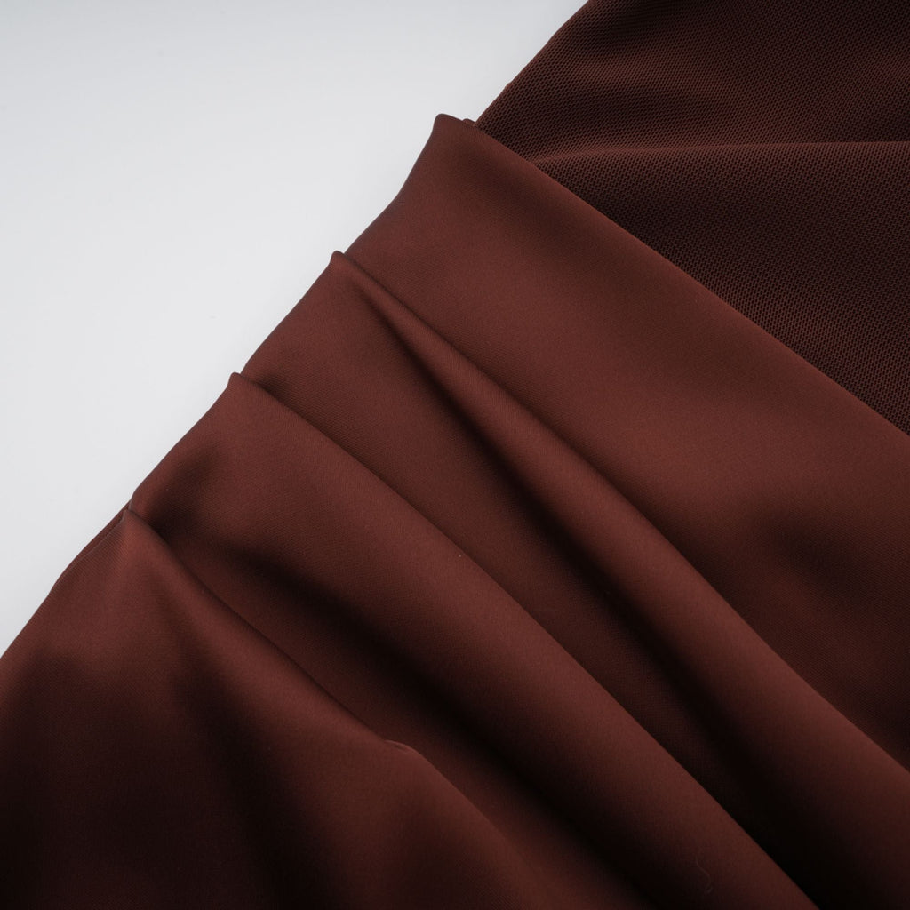 Vedette Brun Rynkad Korsett Maxiklänning (Utan Handskar)