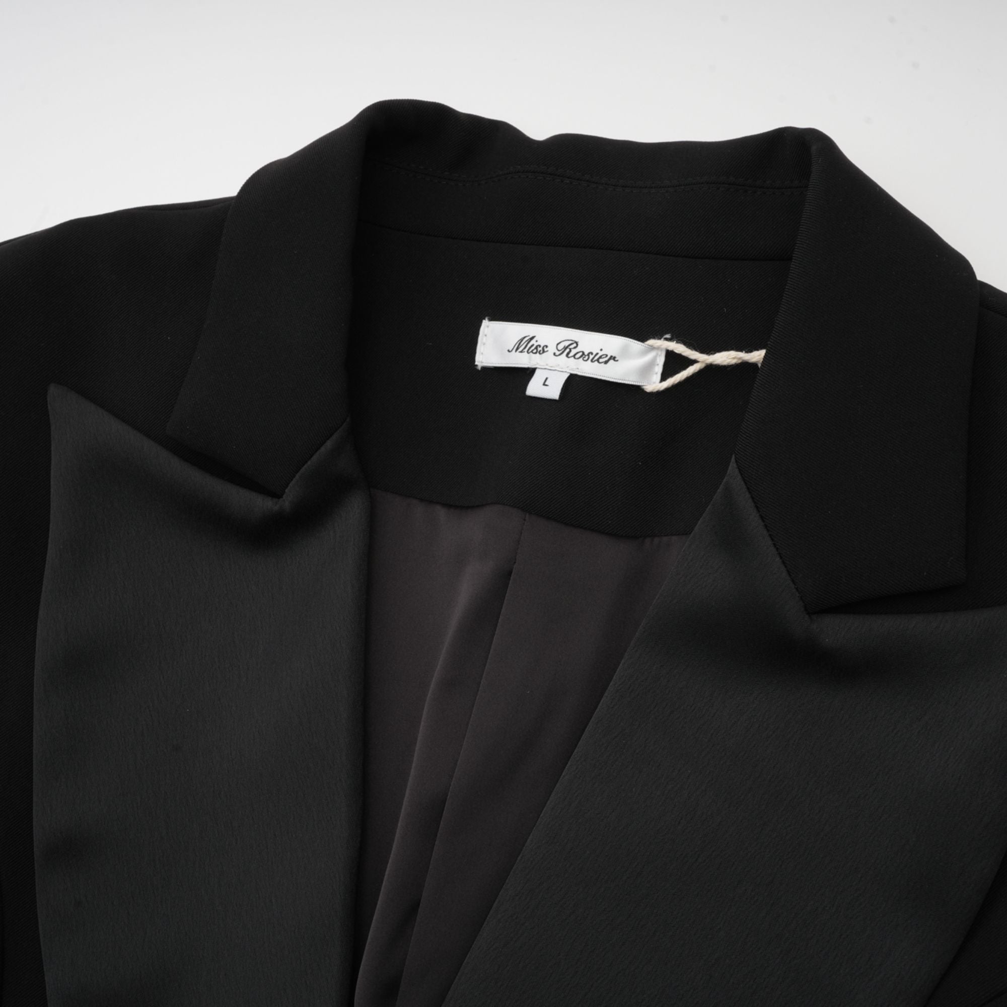 Robe blazer noire à simple boutonnage Aurore