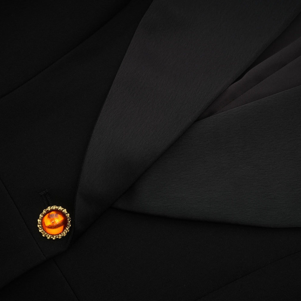 Robe blazer noire à simple boutonnage Aurore