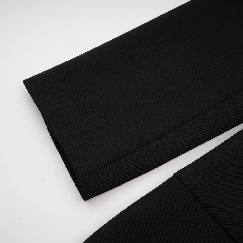 Robe blazer noire à simple boutonnage Aurore