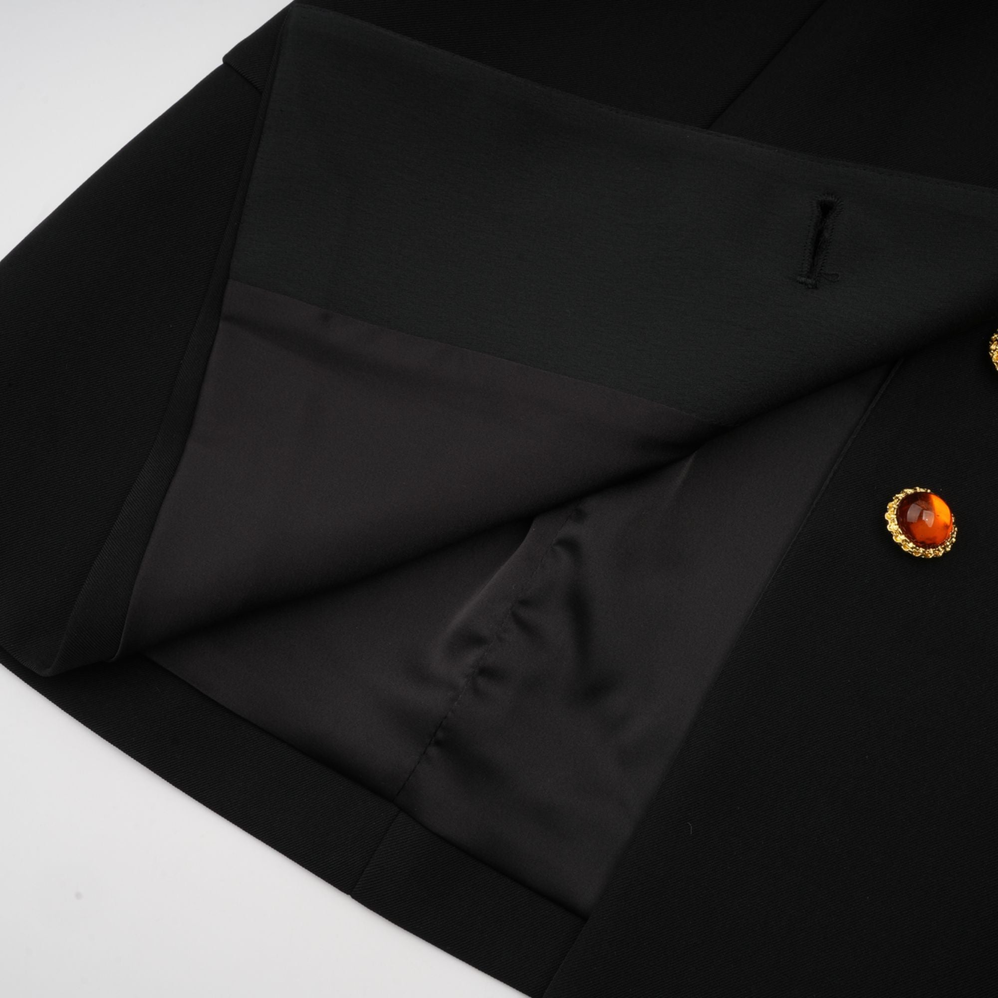 Robe blazer noire à simple boutonnage Aurore