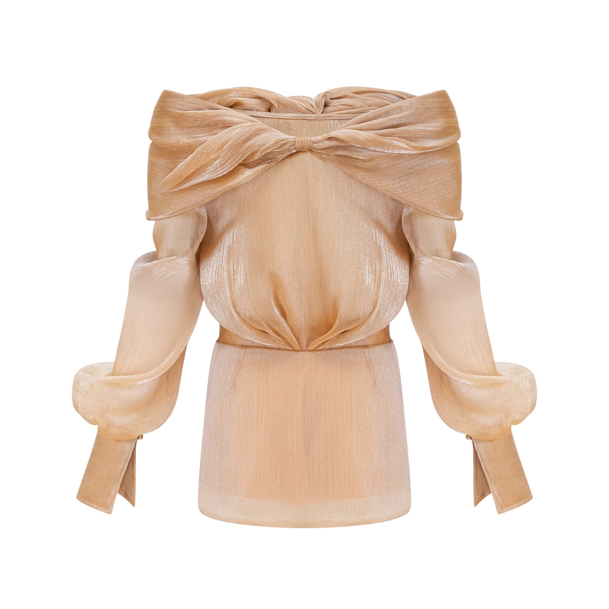 Adelina guldfärgad miniklänning med kristaller och paneler 