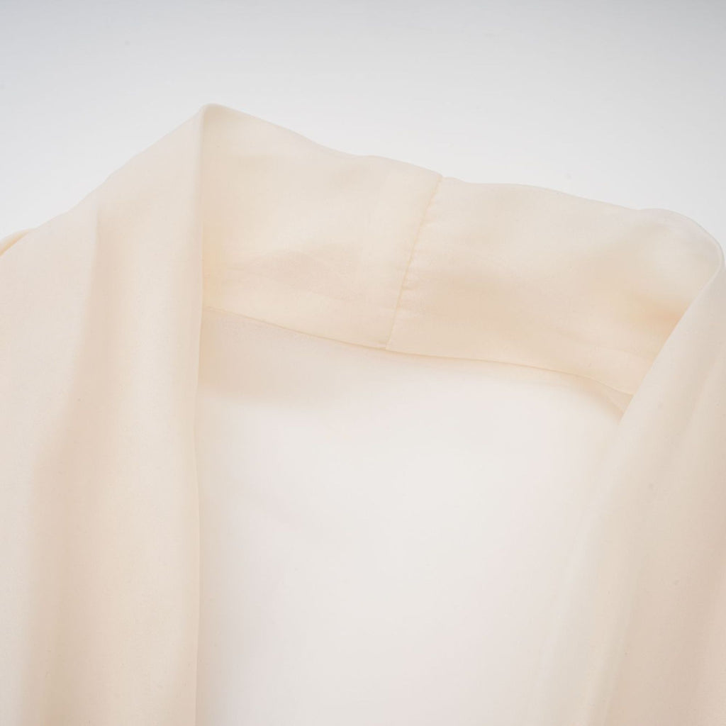 Riley Krämvit Draperad Tyll Maxiklänning