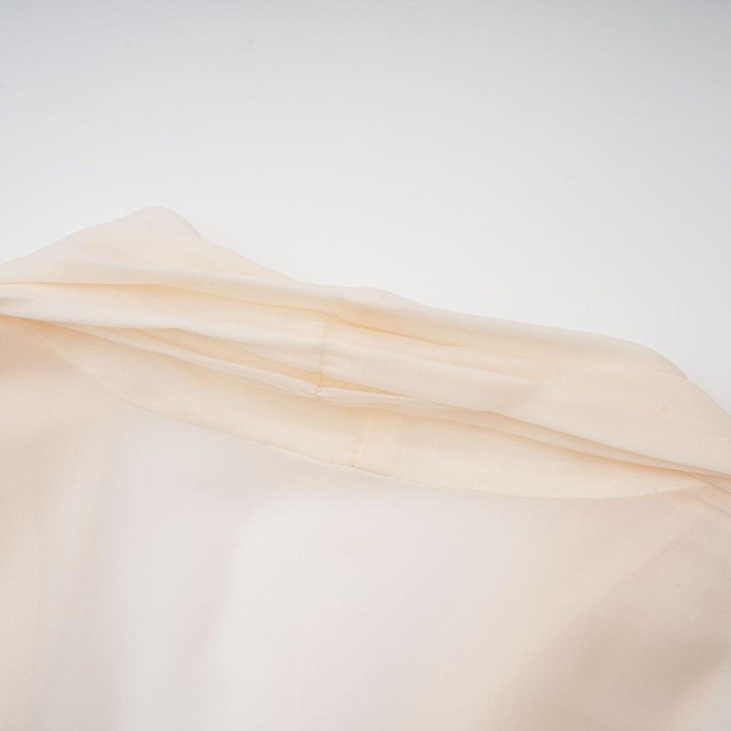 Riley Krämvit Draperad Tyll Maxiklänning