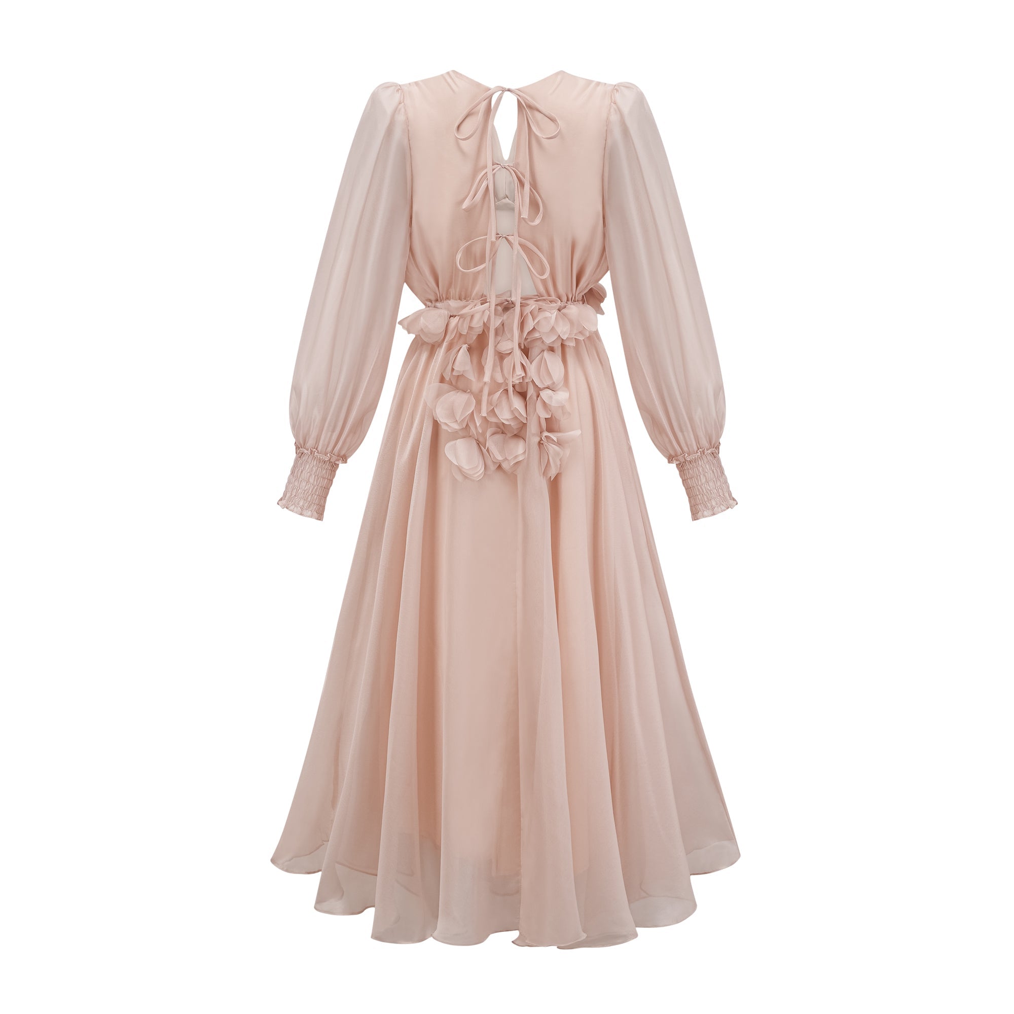 Lucie faux-floral embellished midi dress