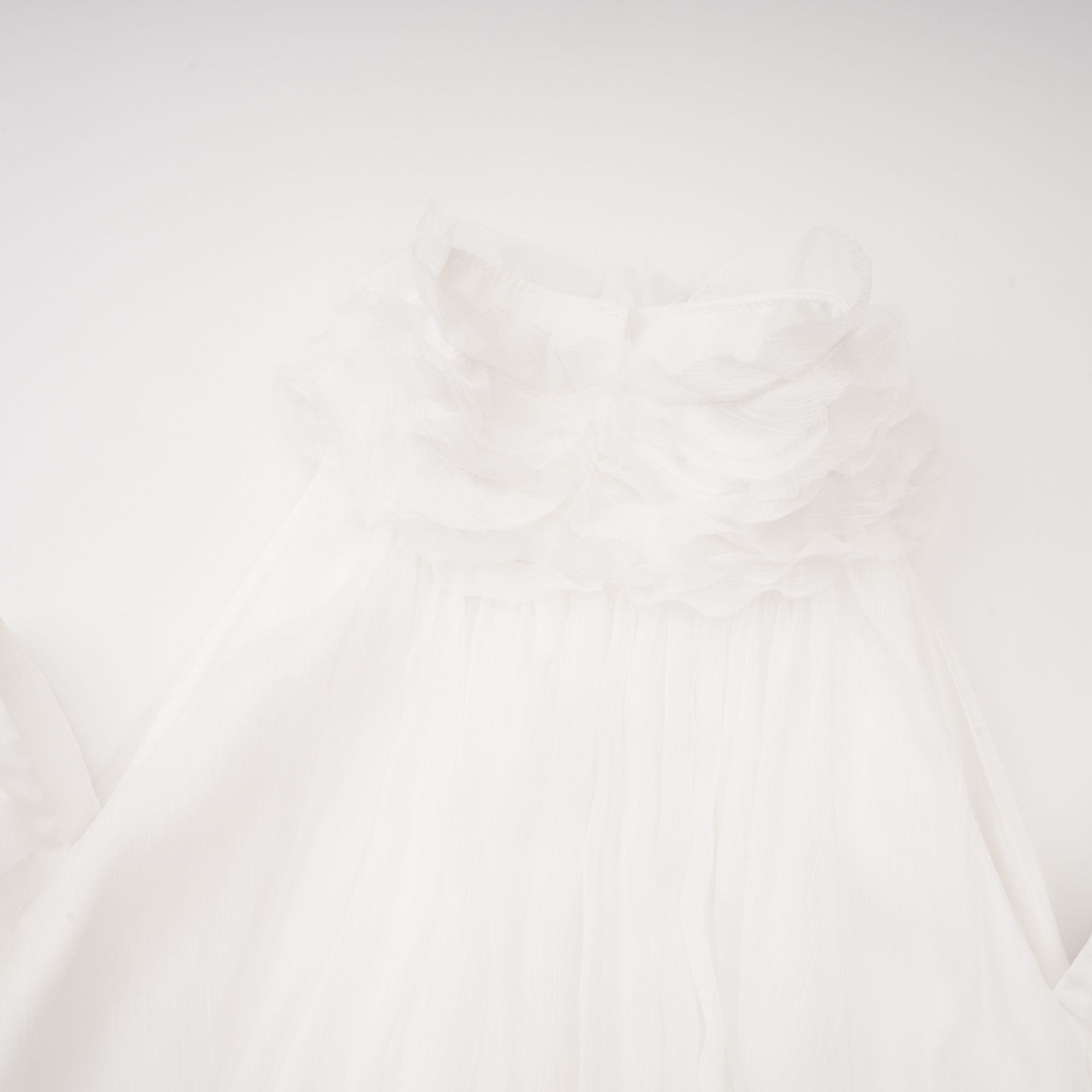 Déotille Vit Asymmetrisk Ruched Mini Dress