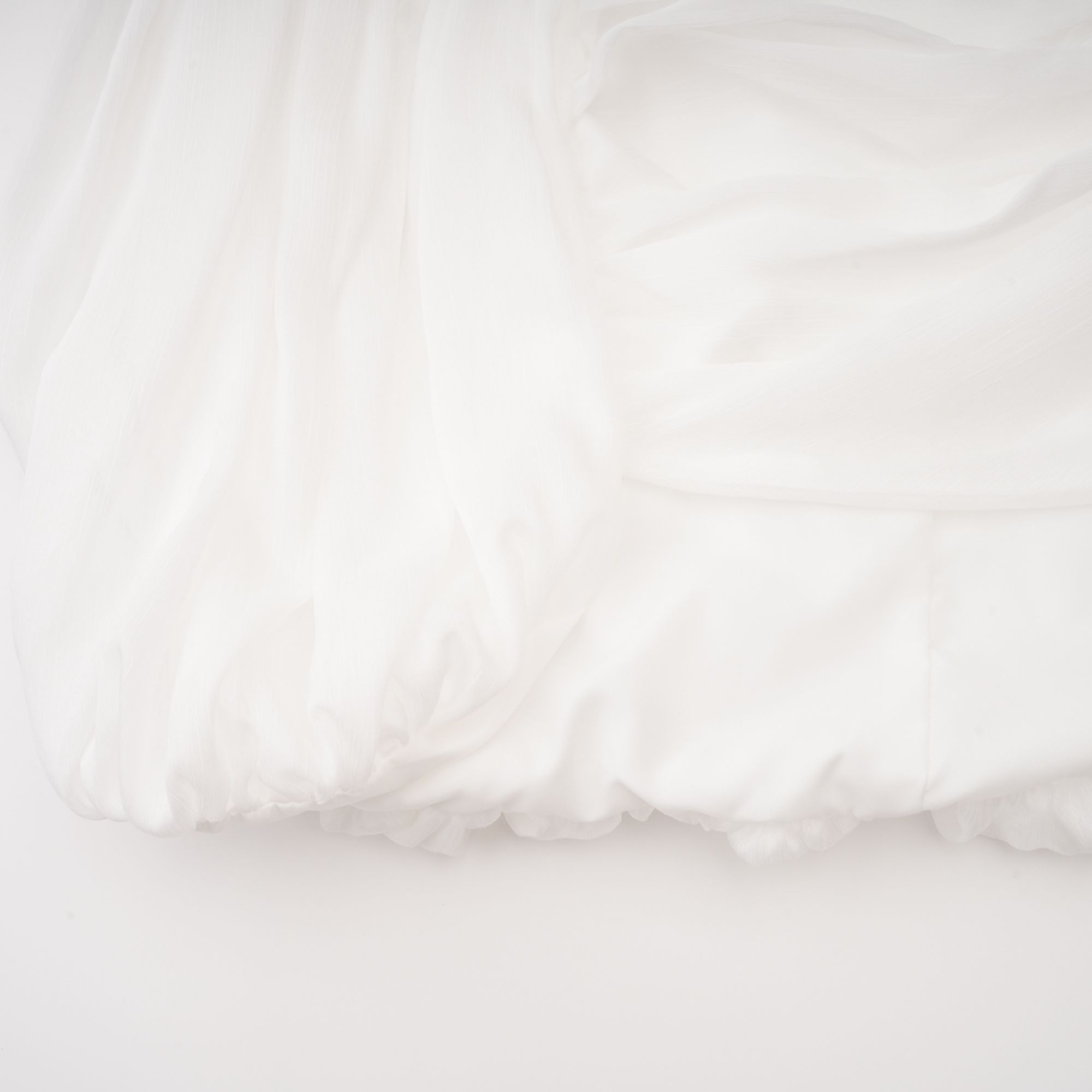 Déotille White Asymmetrical Ruched Mini Dress