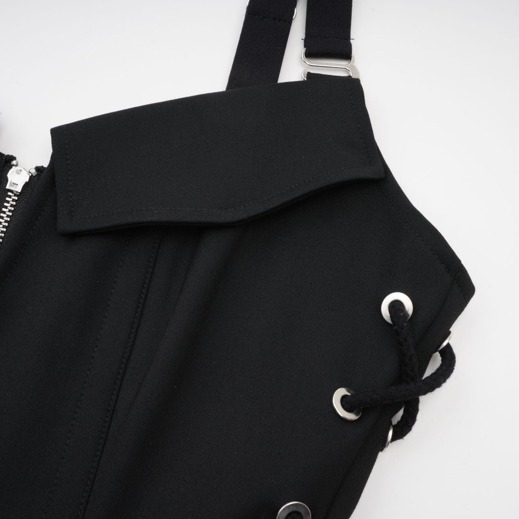 Jaina black hook & eye pocket dress