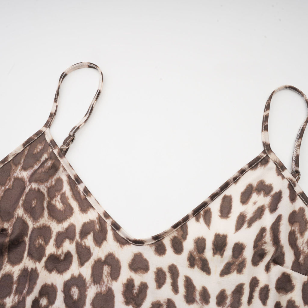 Belle leopard-print oversize-sleeved blouse