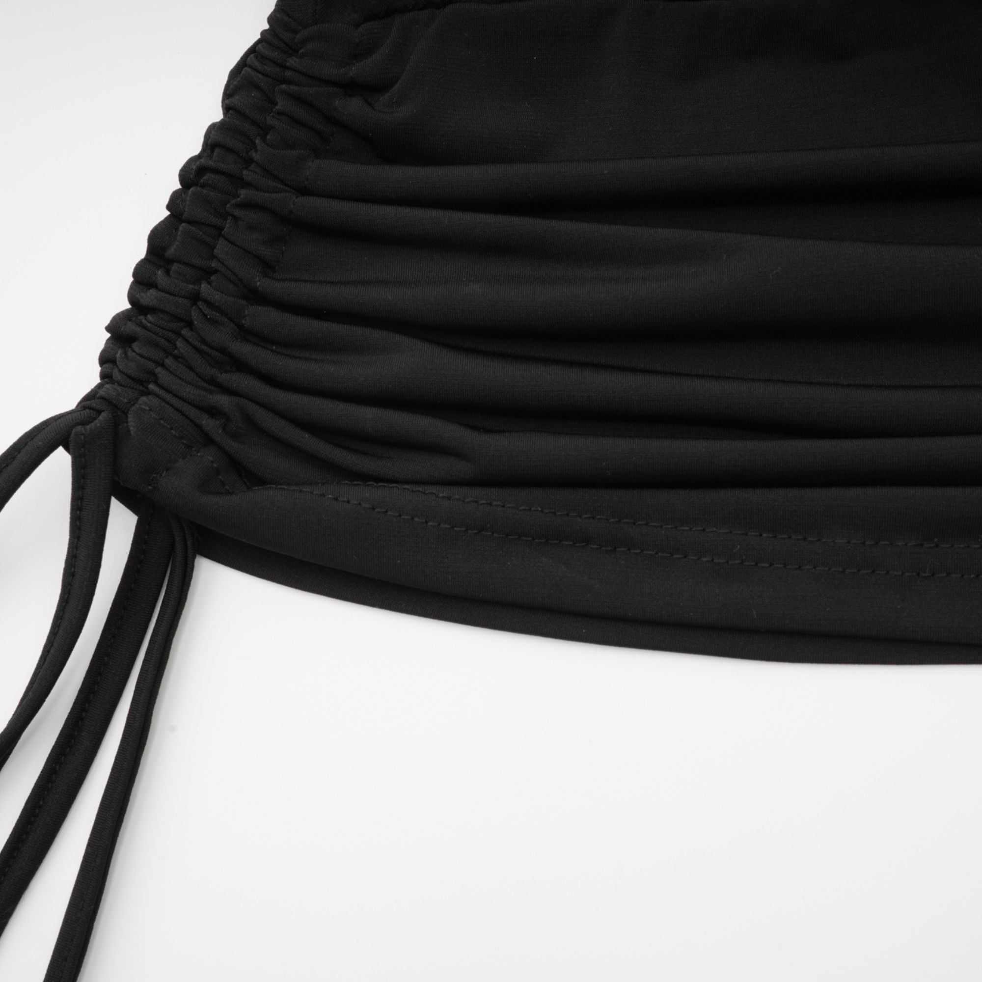 Nala matchande set med denimtopp och kjol med jerseypaneler 