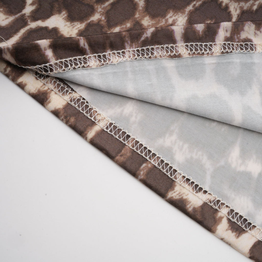 Belle leopard-print oversize-sleeved blouse