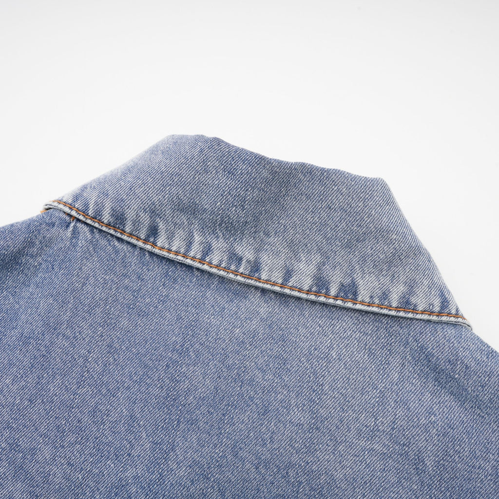 Nala matchande set med denimtopp och kjol med jerseypaneler 