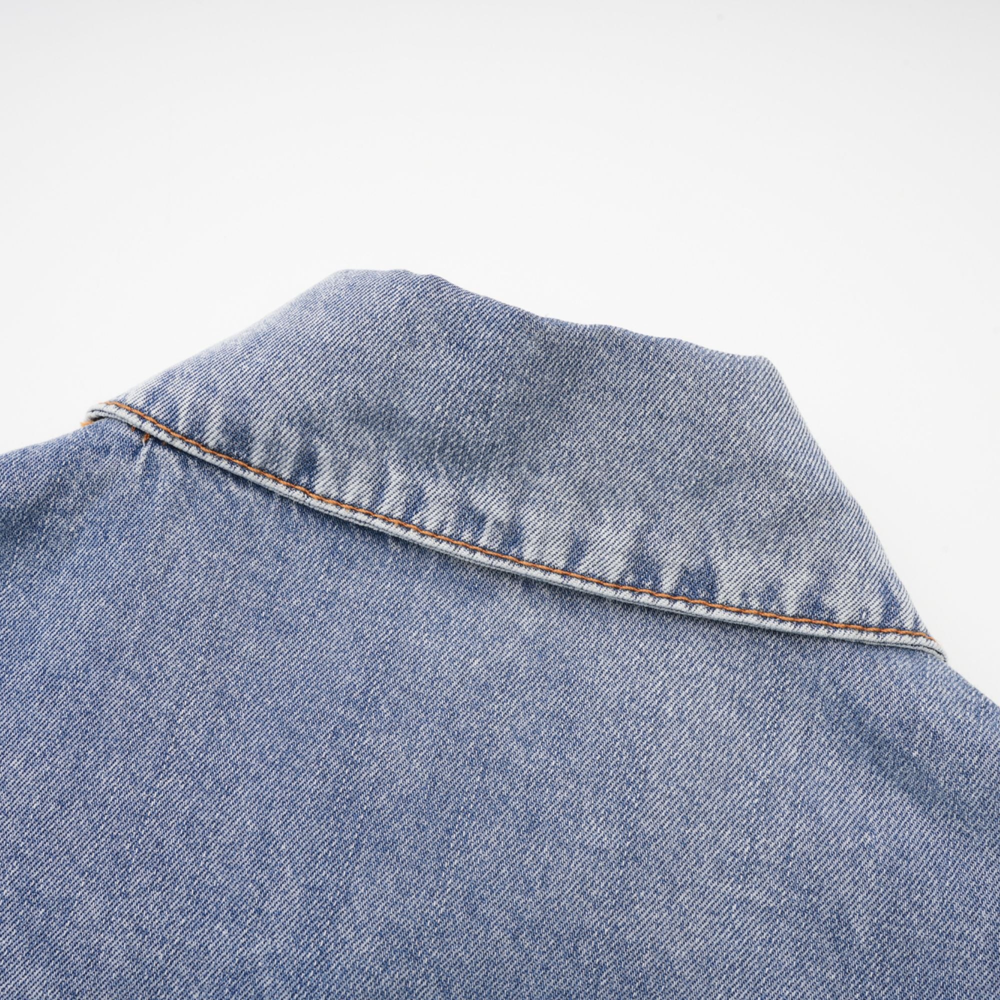 Nala matchande set med denimtopp och kjol med jerseypaneler 