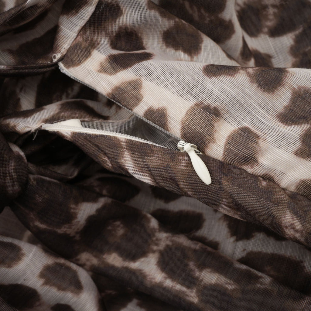 Belle leopard-print oversize-sleeved blouse