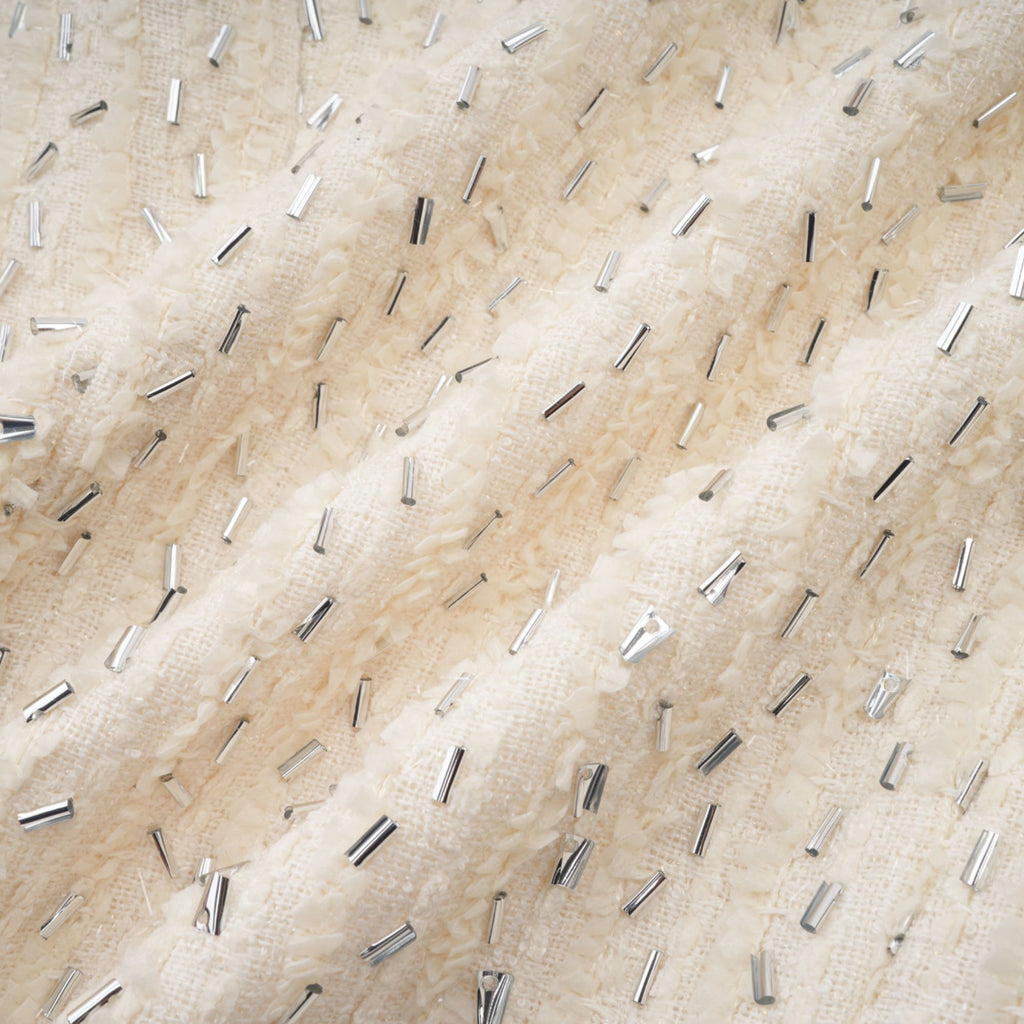 Blanche vit pärl- och volangbeskuren jacka