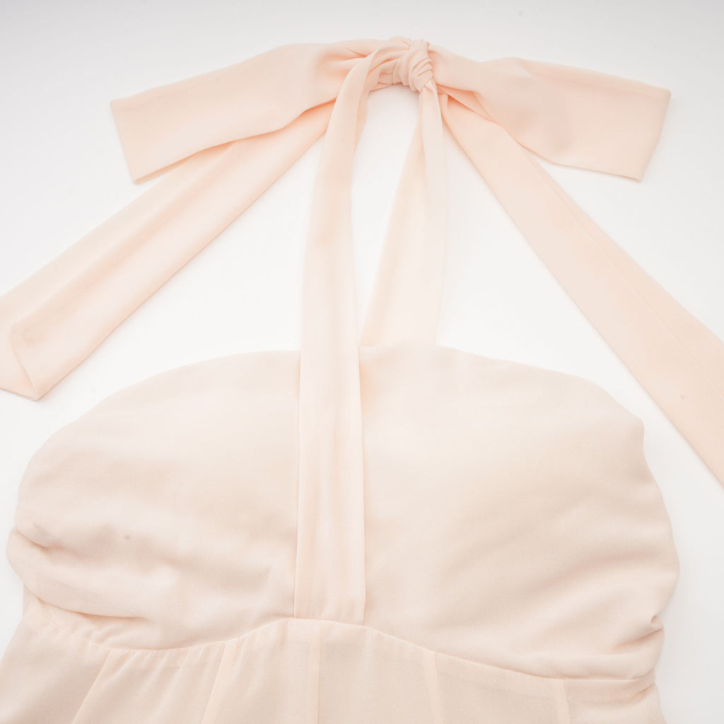 Esmerie Sleeveless Bustier Mini Dress with Back Tie Detail