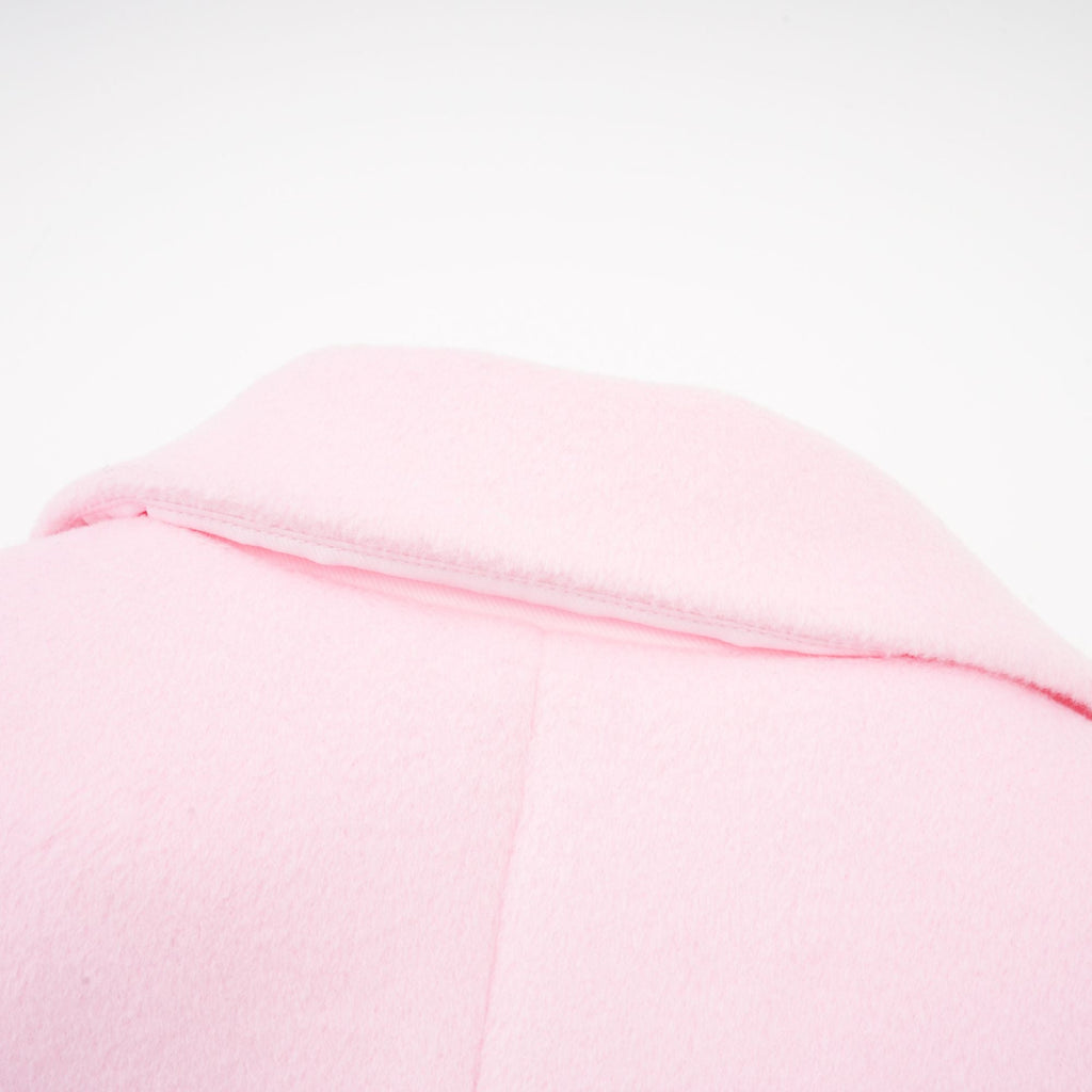 Louisette pink faux-fur overcoat