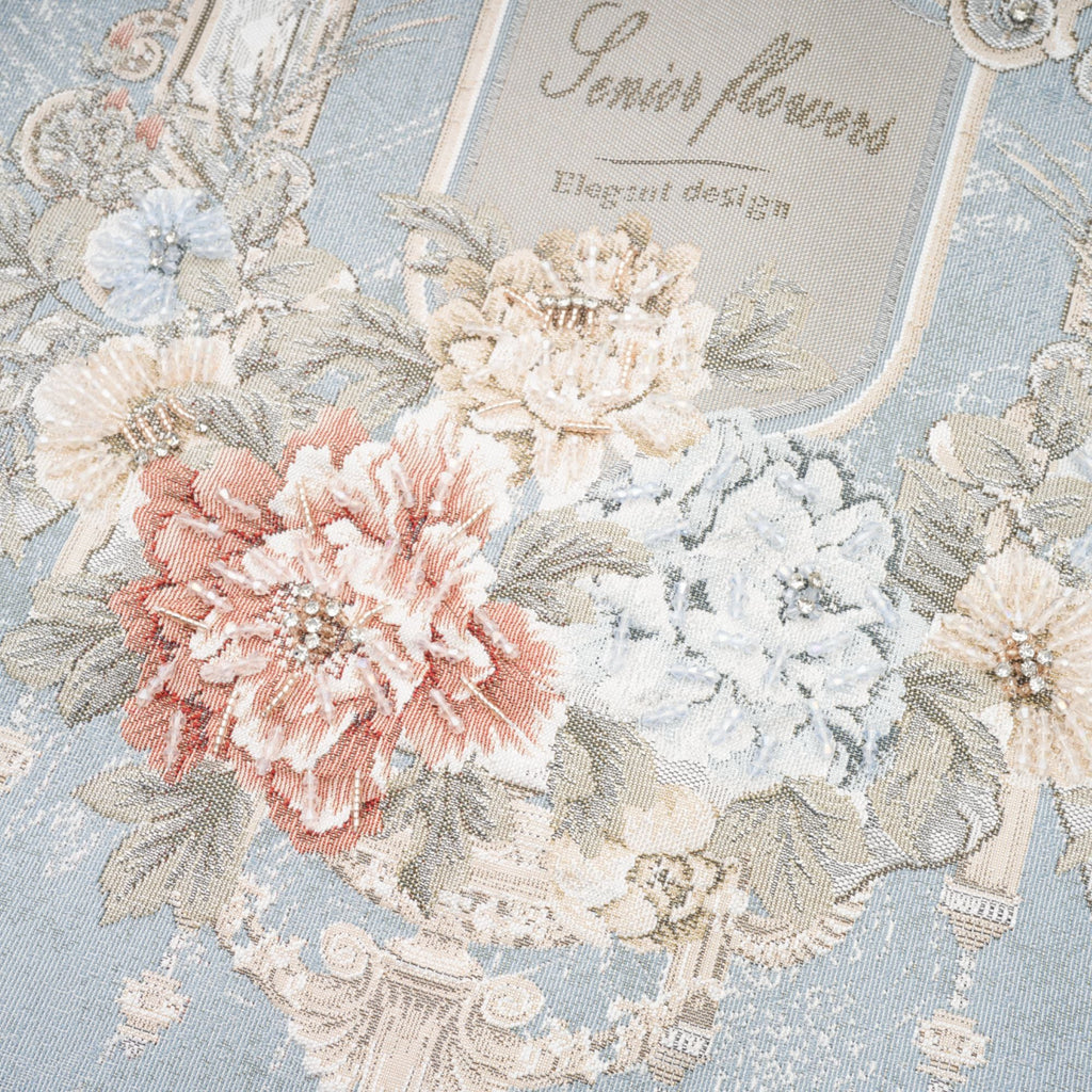 Aliénor blå broderad minikjol