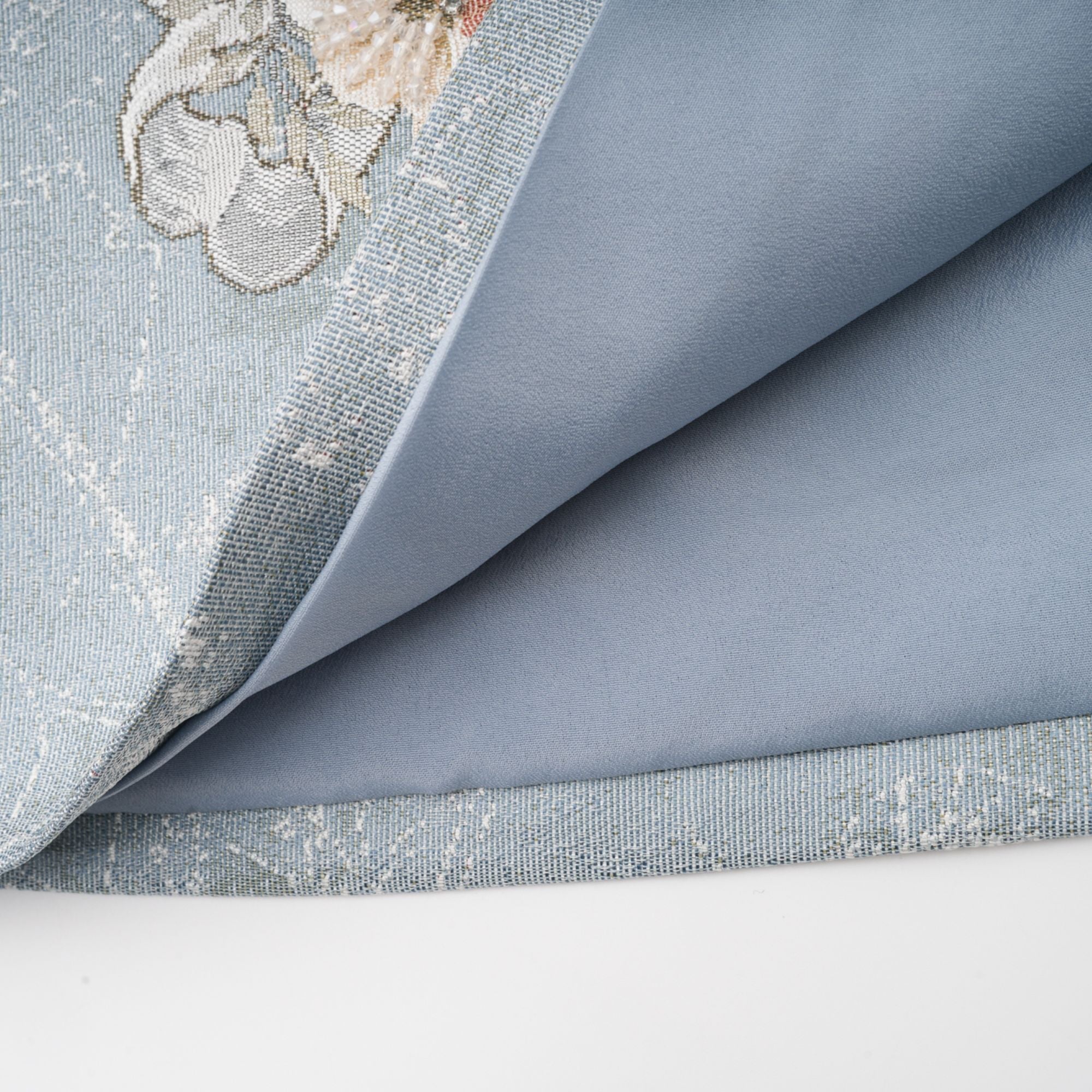 Aliénor blå broderad minikjol