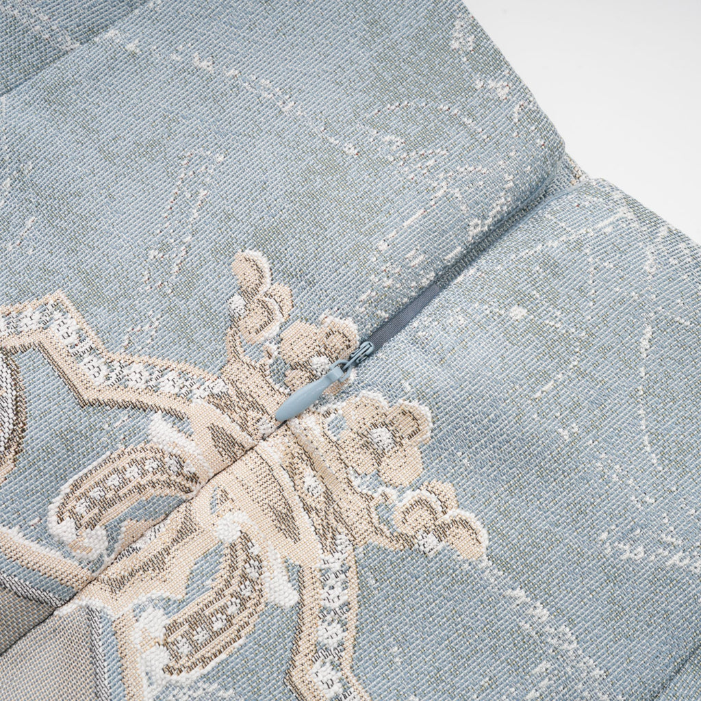 Aliénor blå broderad minikjol